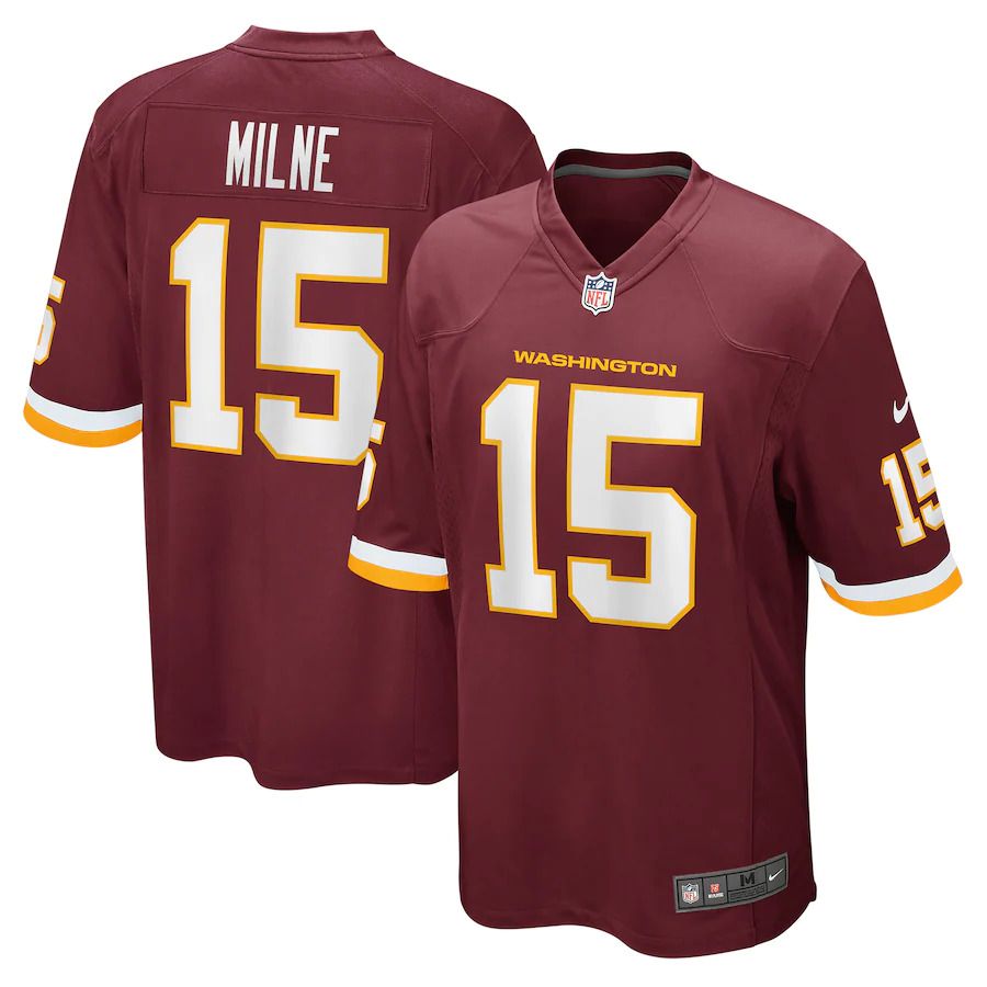 Men Washington Redskins #15 Dax Milne Nike Burgundy Player Game NFL Jersey